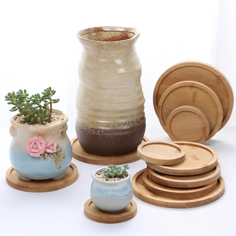 Natural Bamboo Coaster Tray
