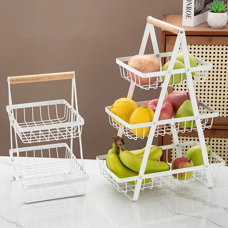 3-Tier Fruit Basket Organizer – Multi-Layer Snack & Storage Rack