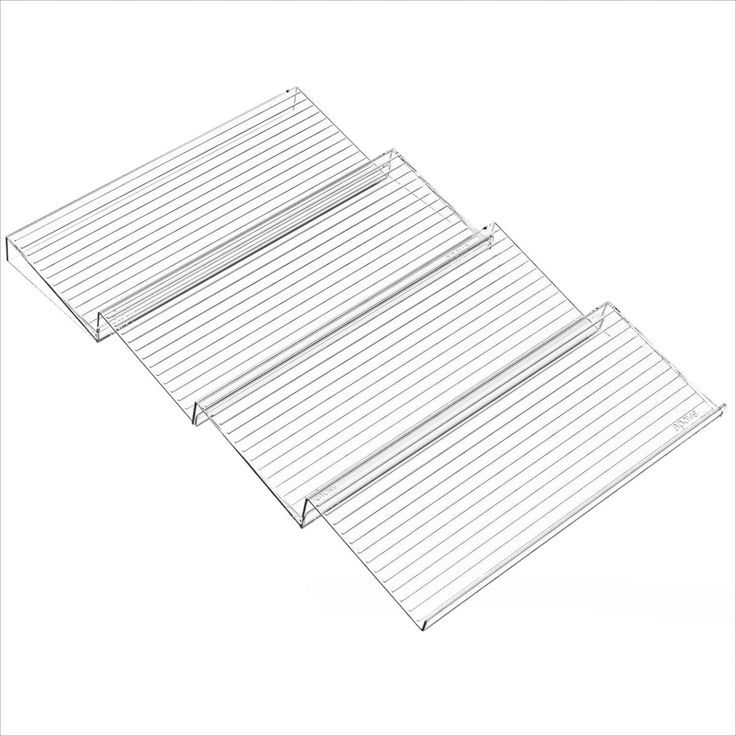 Expandable Acrylic Spice Drawer Organizer – Adjustable Tiered Rack