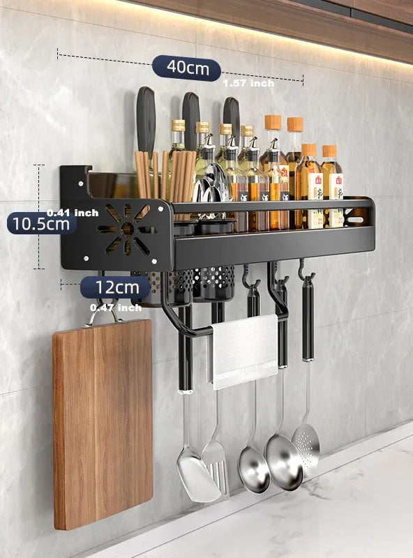 Kitchen Knife & Spice Organizer Rack
