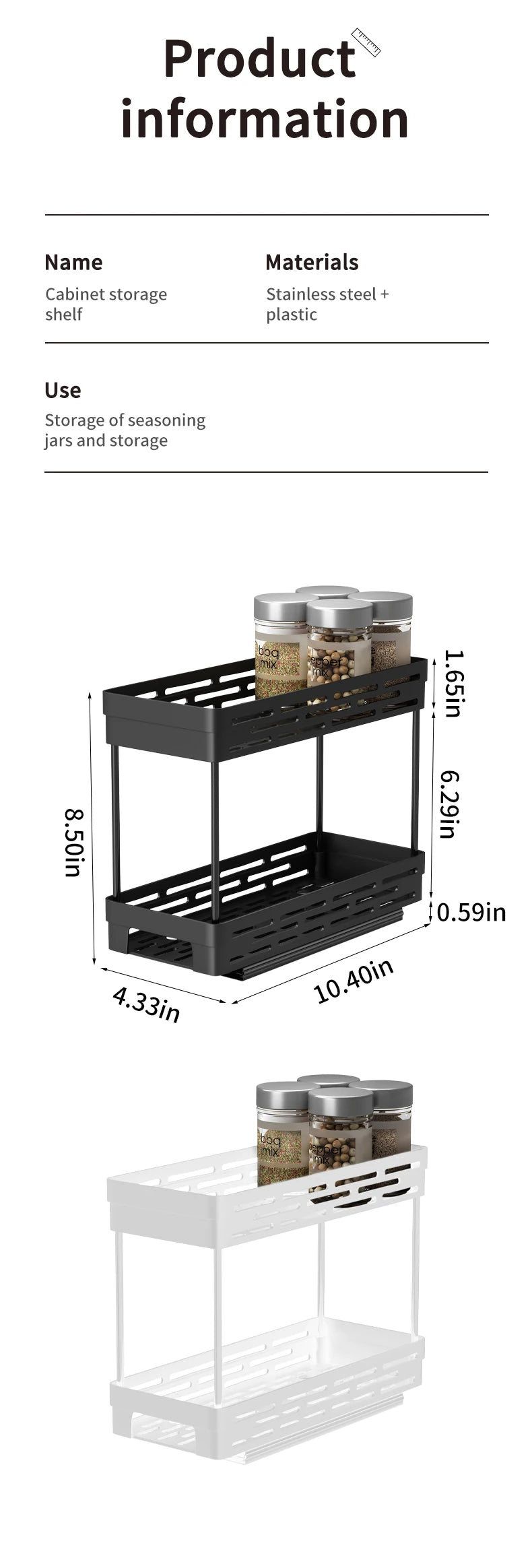 Pull-Out Double Layer Kitchen Organizer