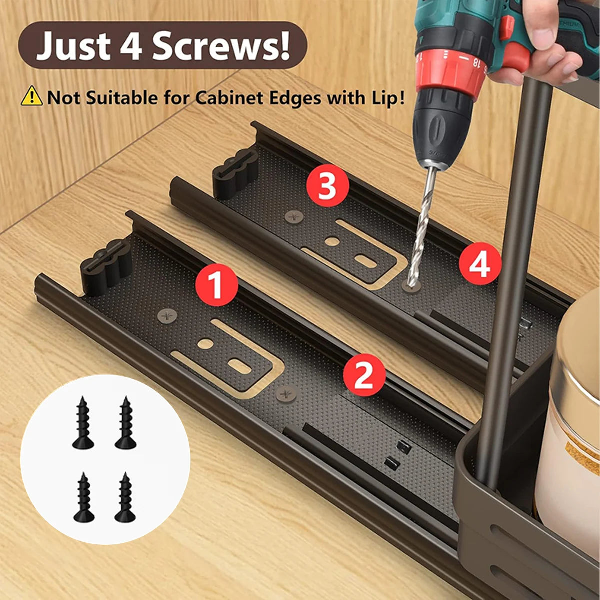 Pull-Out Double Layer Kitchen Organizer