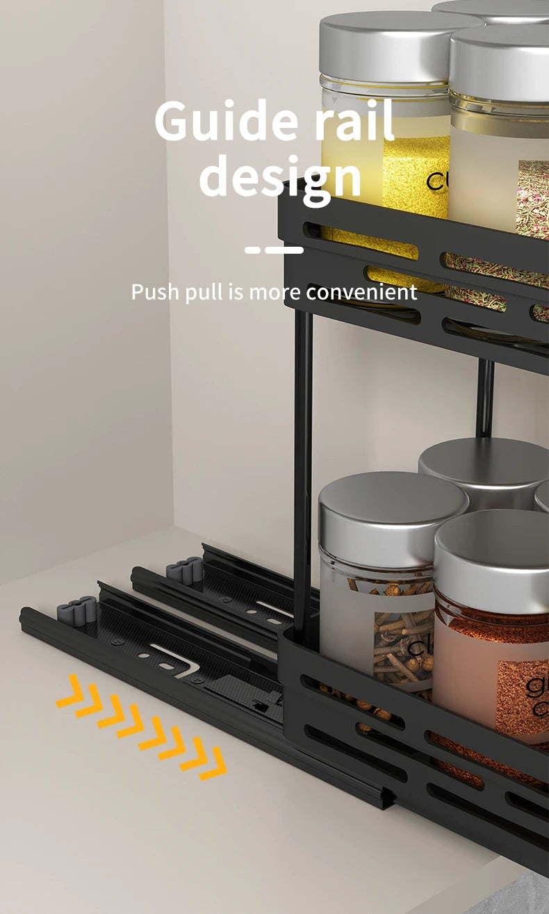 Pull-Out Double Layer Kitchen Organizer