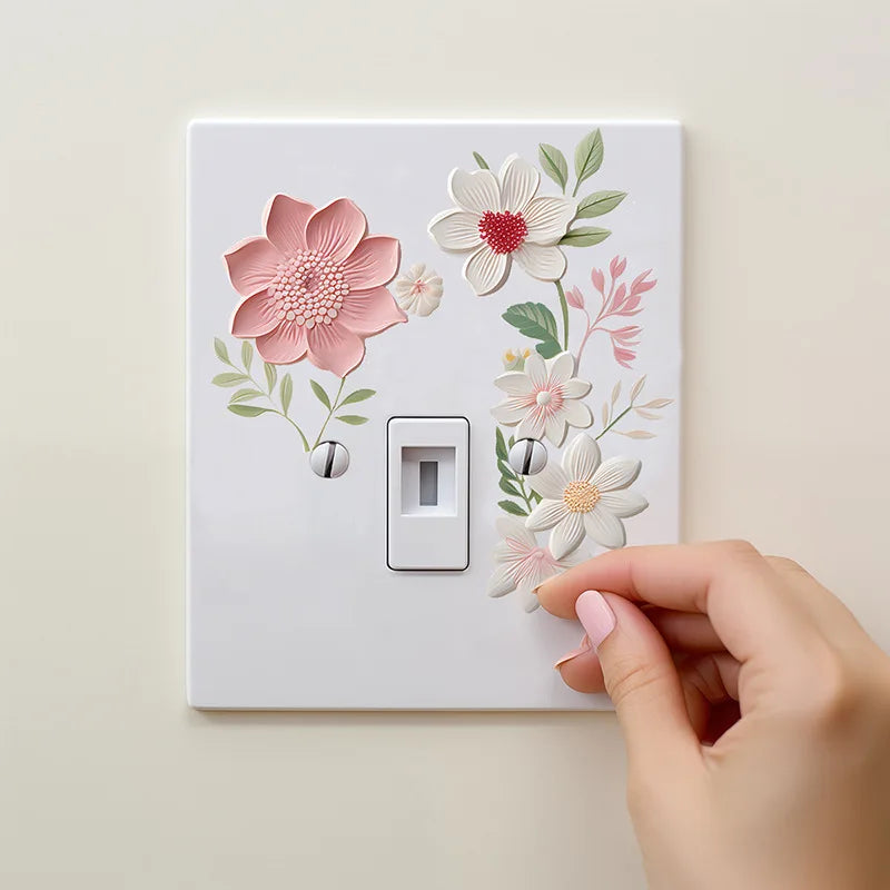 Flower Switch Wall Sticker