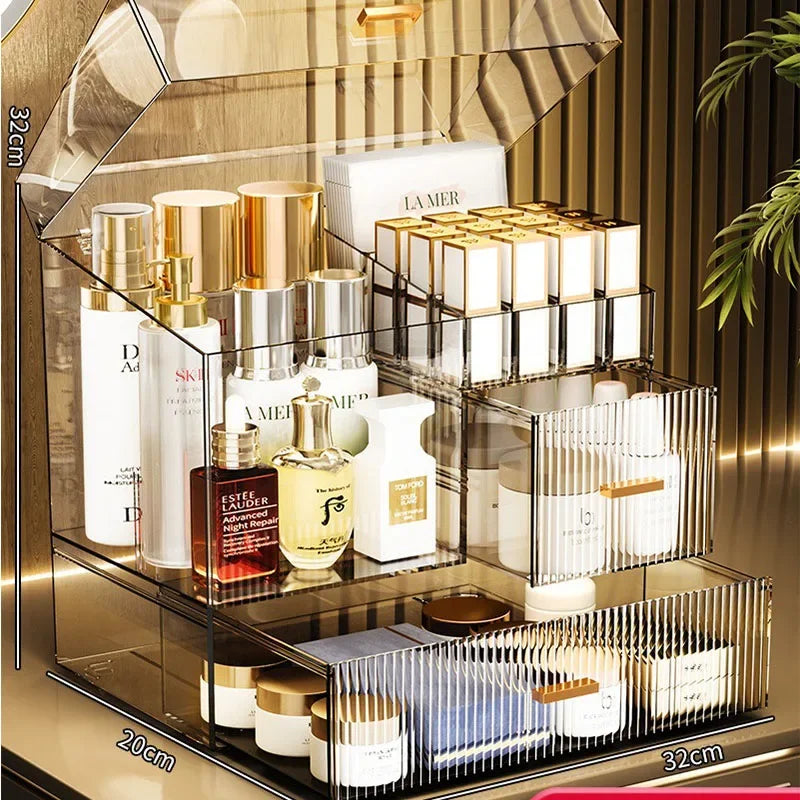 Clear Acrylic Makeup Organizer with Drawers