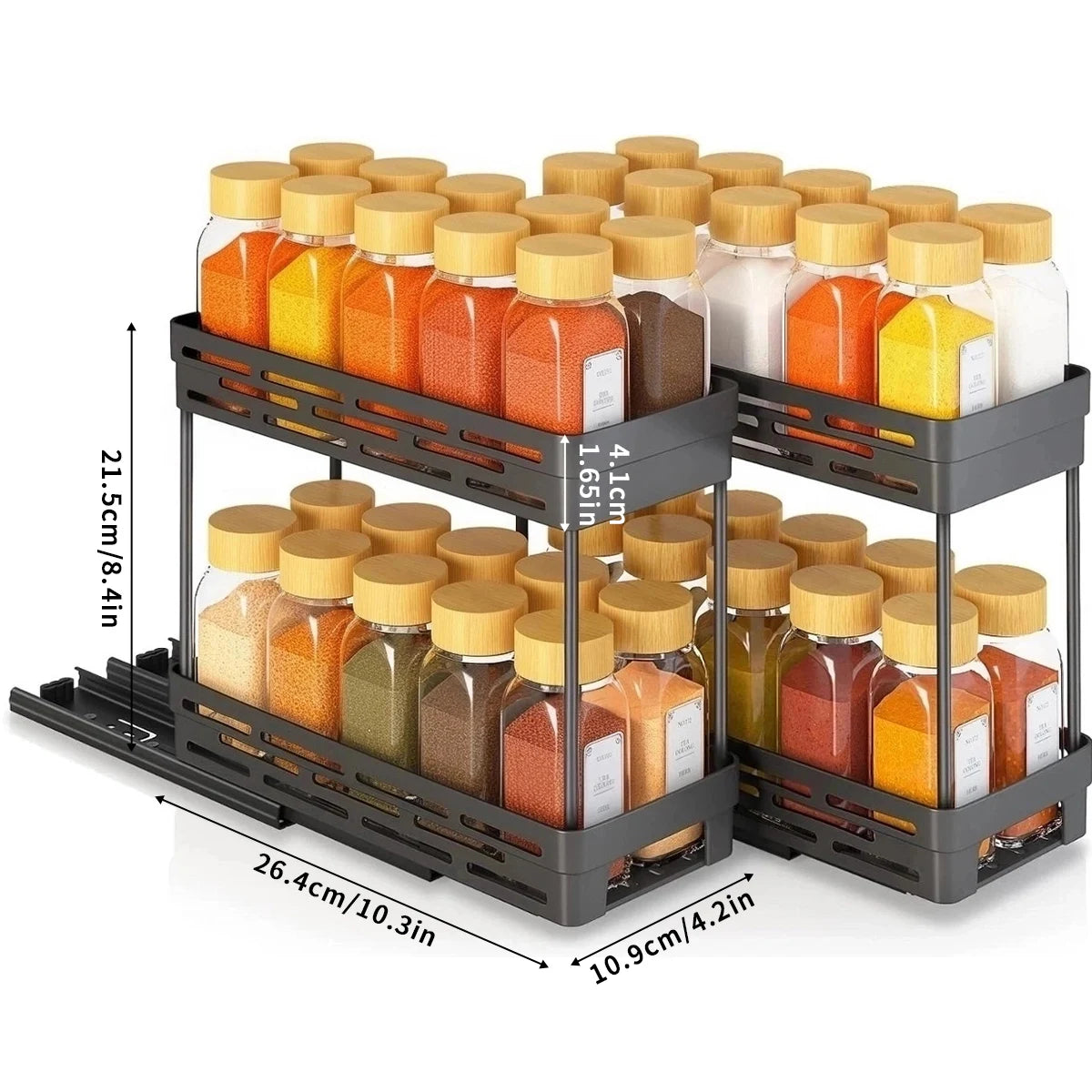 Pull-Out Double Layer Kitchen Organizer