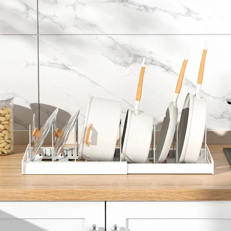 Expandable Pot & Pan Organizer with Adjustable Dividers
