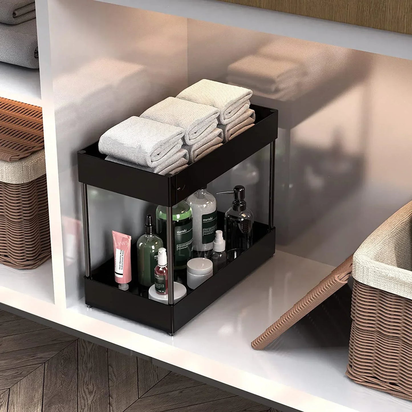 Tier Under Sink Organizer – Sliding Cabinet Storage Rack