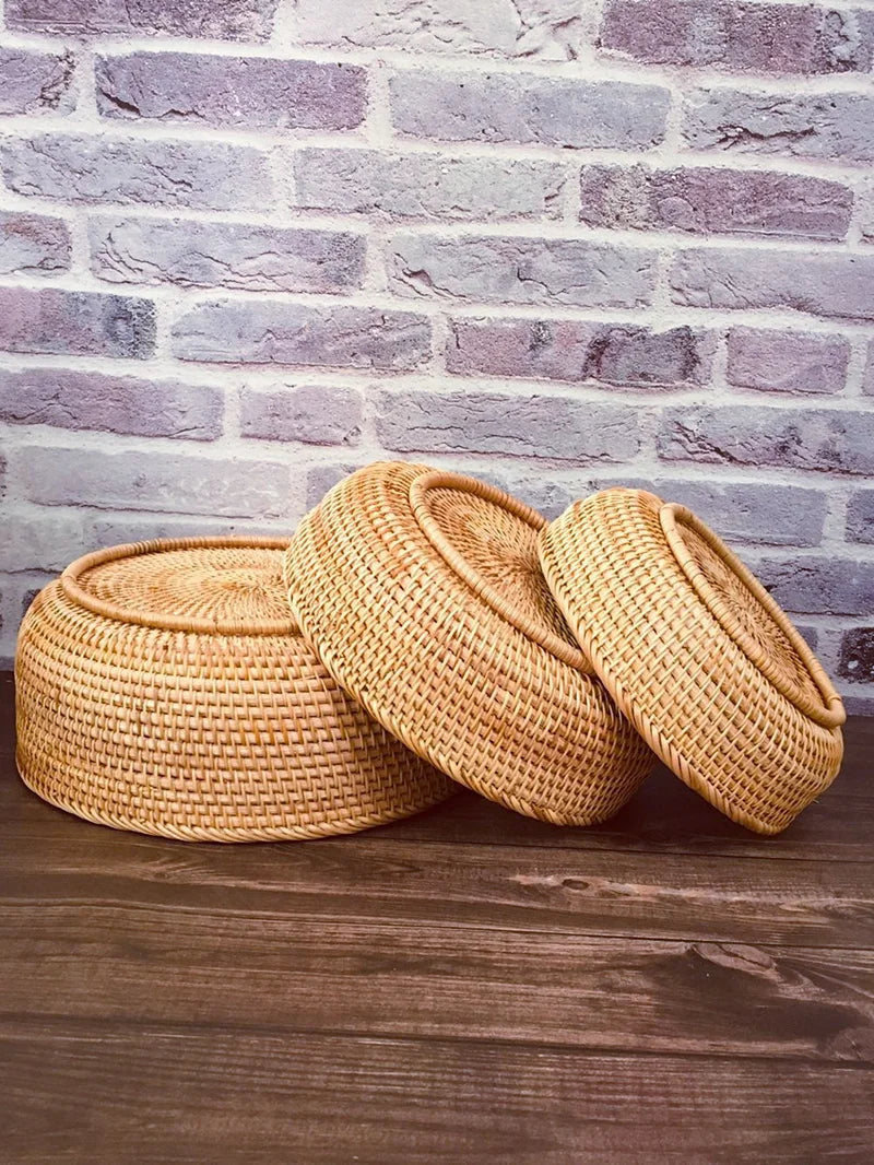 Handwoven Rattan Basket