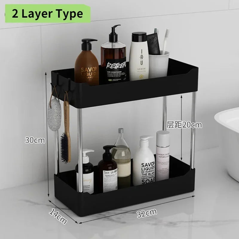 Tier Under Sink Organizer – Sliding Cabinet Storage Rack