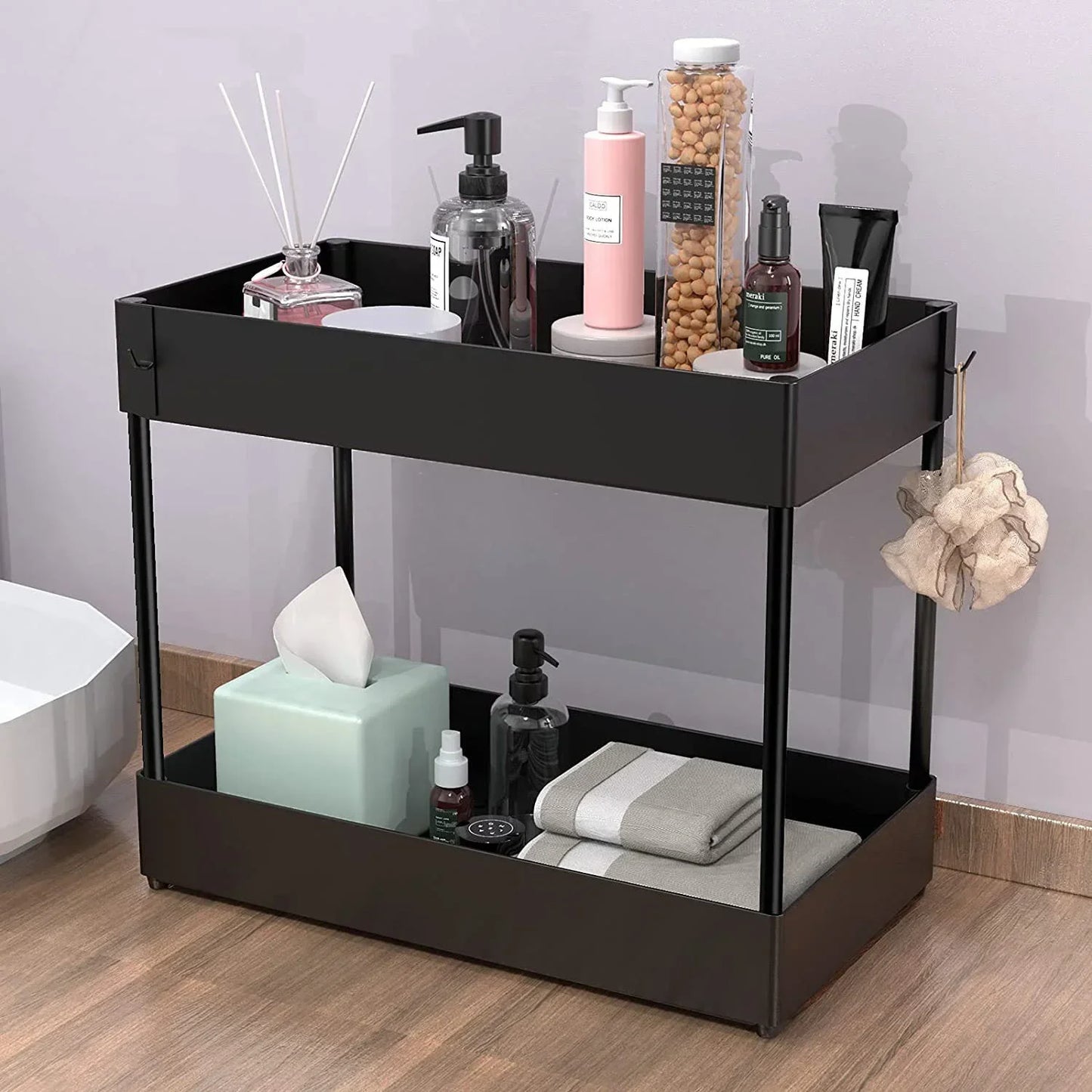 Tier Under Sink Organizer – Sliding Cabinet Storage Rack
