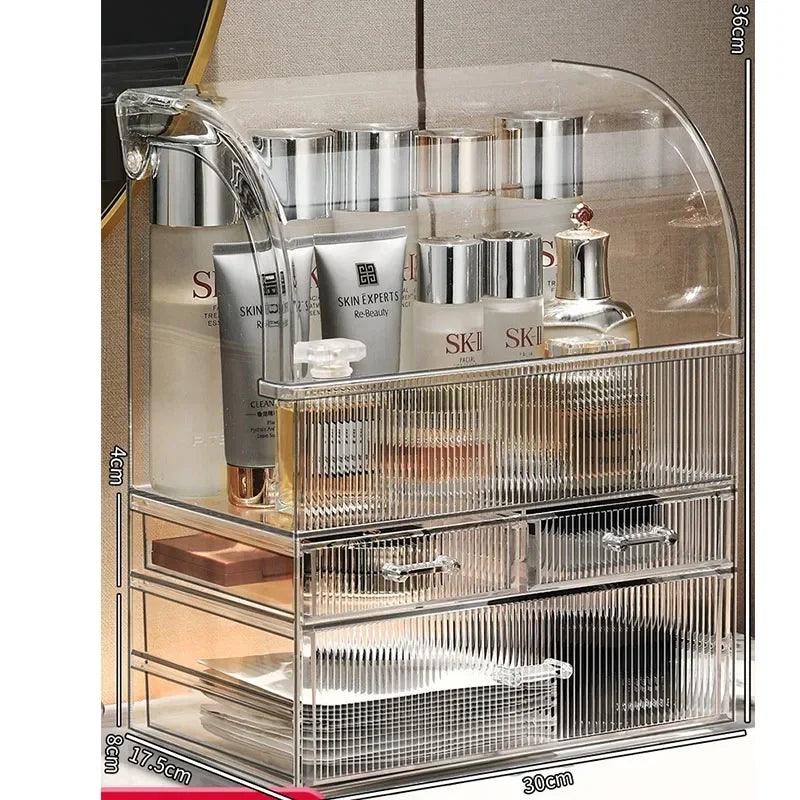 Clear Acrylic Makeup Organizer with Drawers