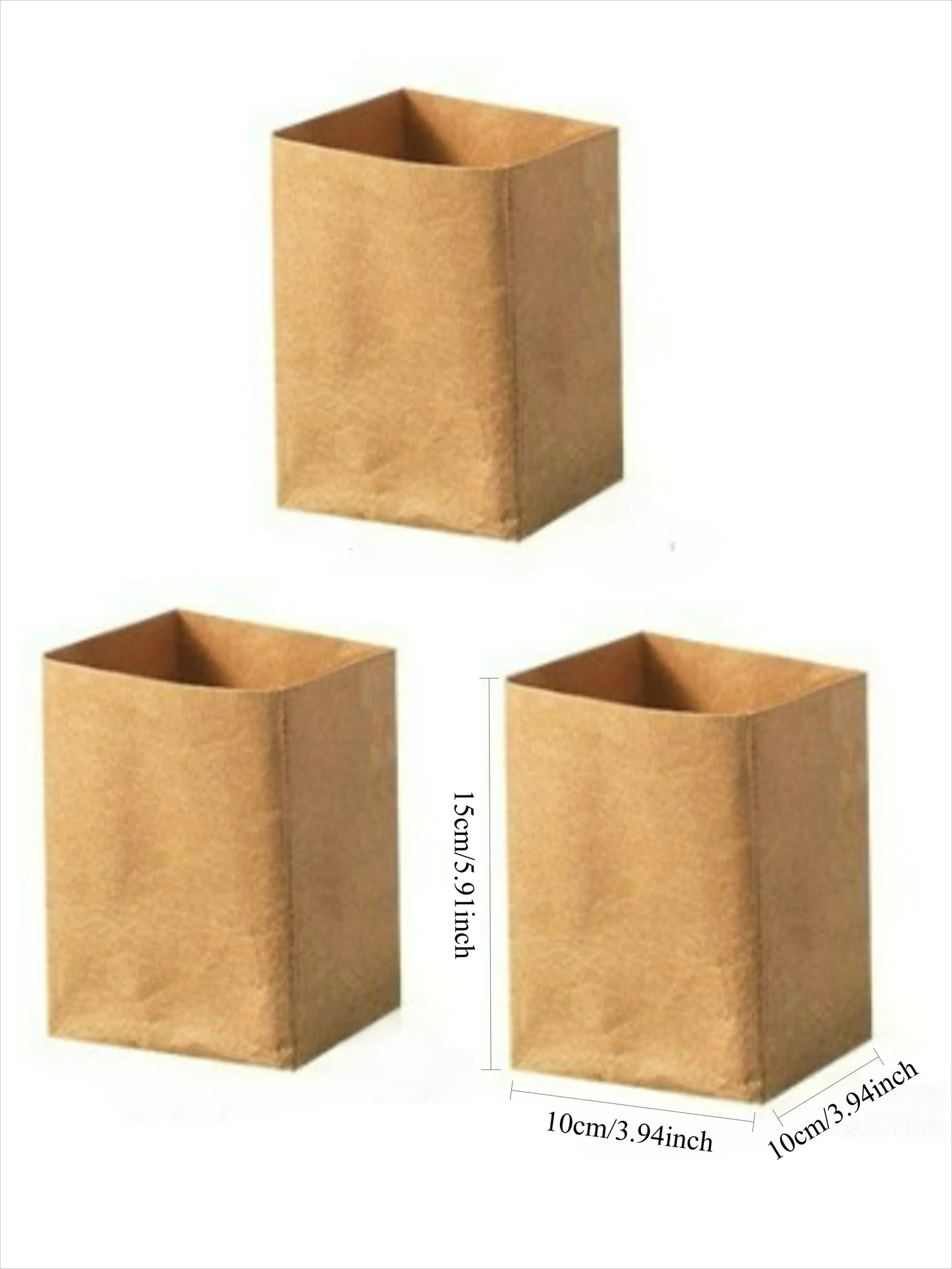 Washable Kraft Paper Bags Set