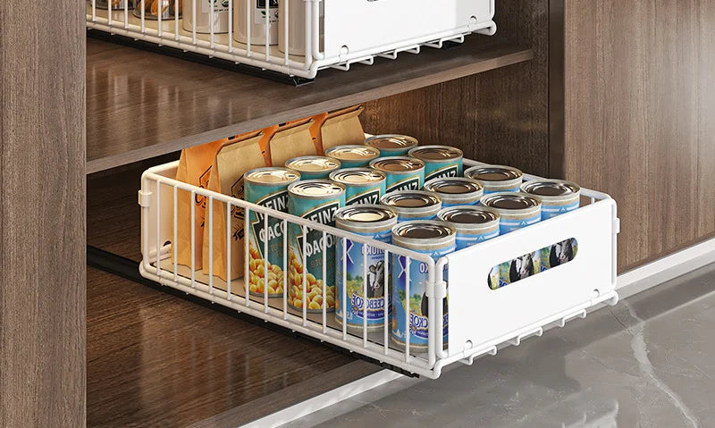 Pull-Out Kitchen Sink Storage Rack