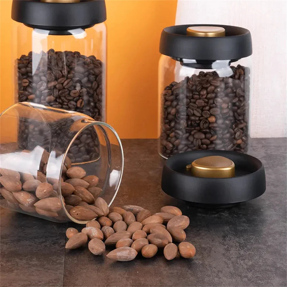 Vacuum Airtight Glass Coffee Container