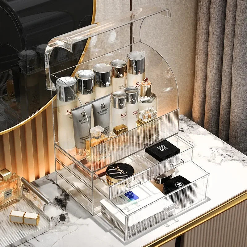 Clear Acrylic Makeup Organizer with Drawers