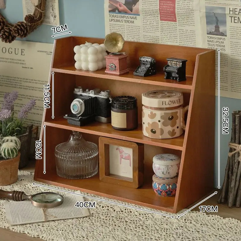 Rustic Solid Wood Cosmetic Organizer