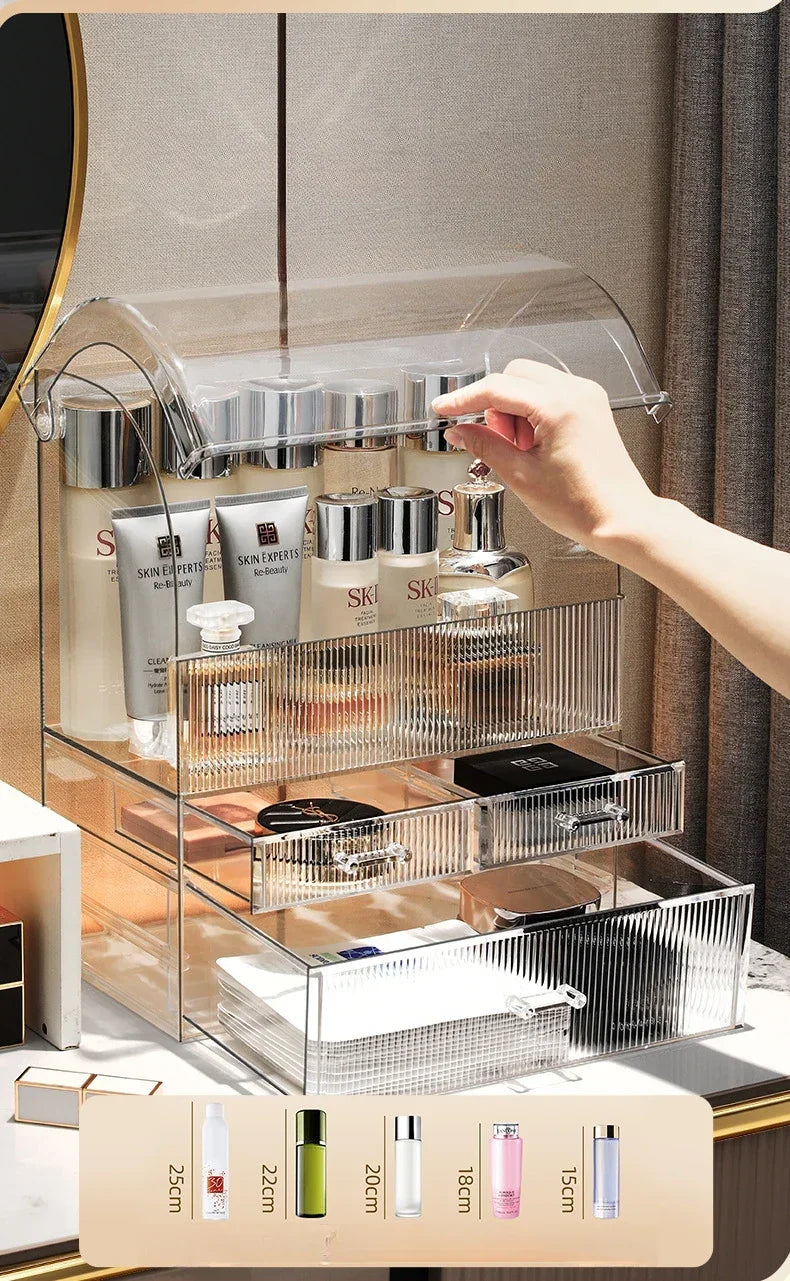 Clear Acrylic Makeup Organizer with Drawers