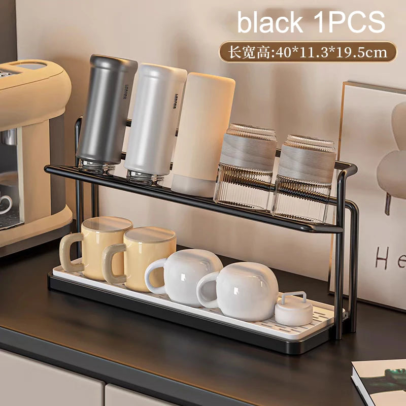 2-Tier Stainless Steel Drying Rack with Drain Tray