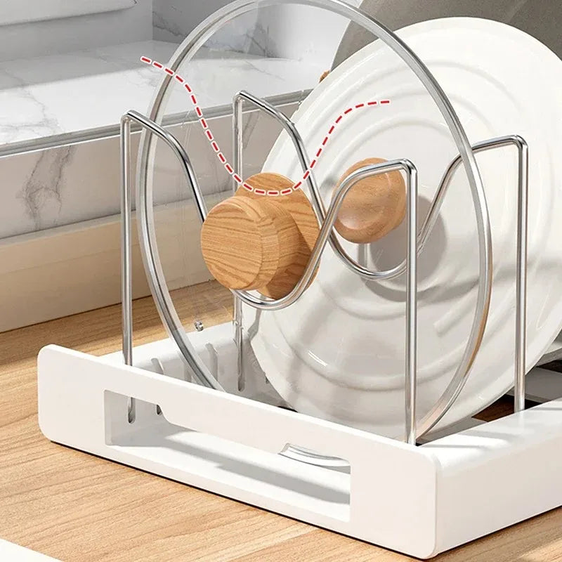 Expandable Pot & Pan Organizer with Adjustable Dividers