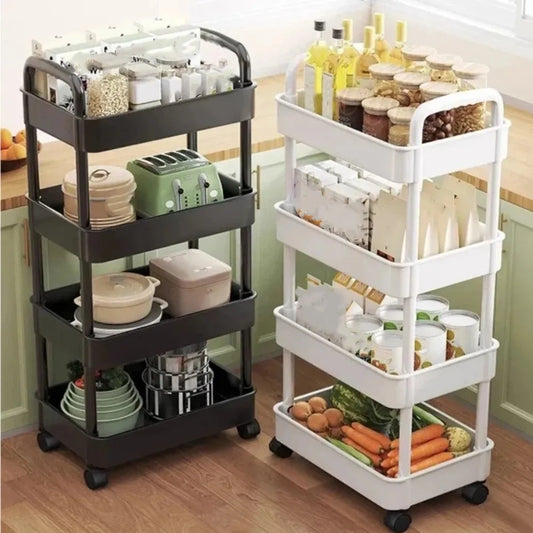 Mobile Storage Trolley – Large Capacity Snack & Kitchen Organizer Rack