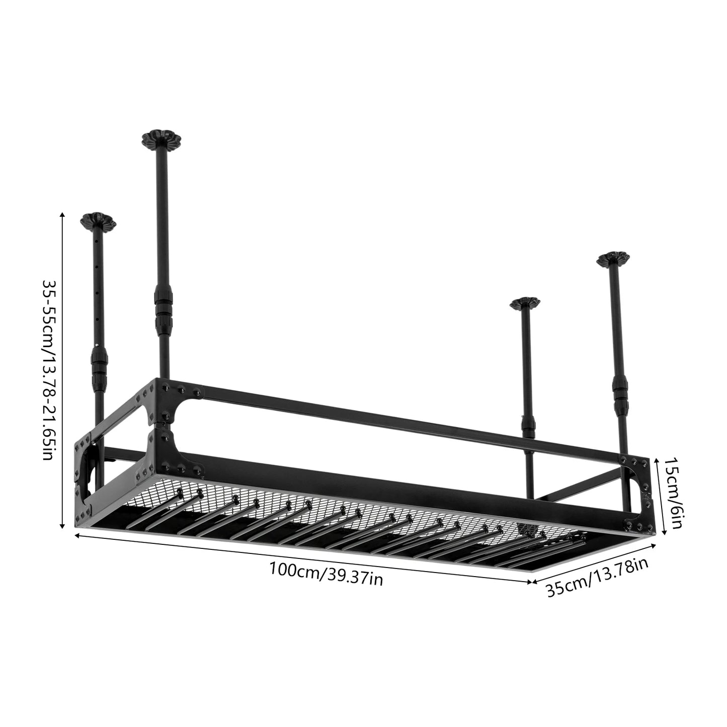Metal Ceiling Mounted Hanging Wine Goblet Rack