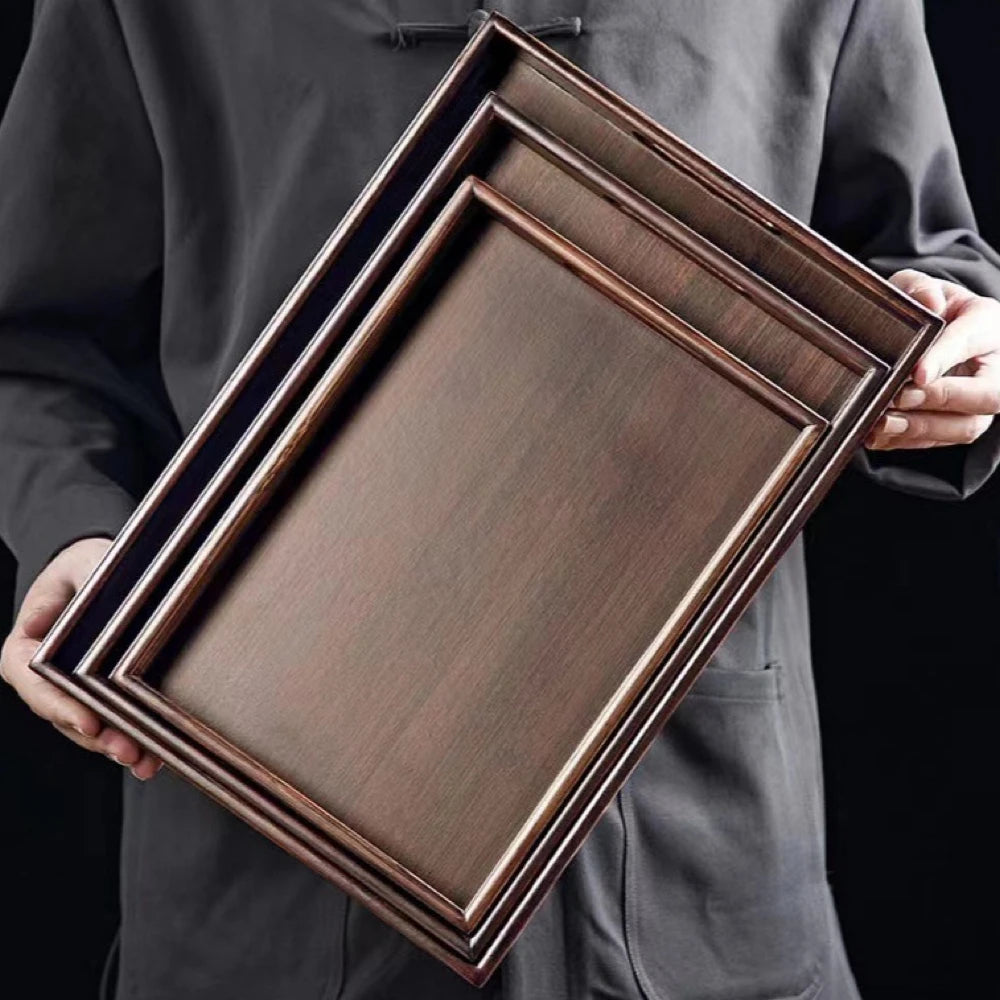 Wooden Serving Tray with Handles