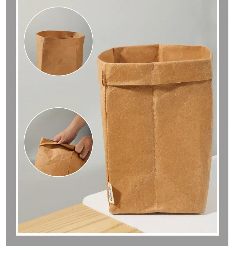 Washable Kraft Paper Bags Set