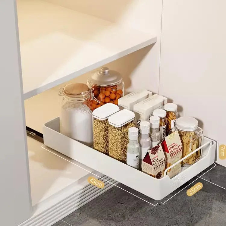 Pull-Out Cabinet Organizer with Sliding Rail